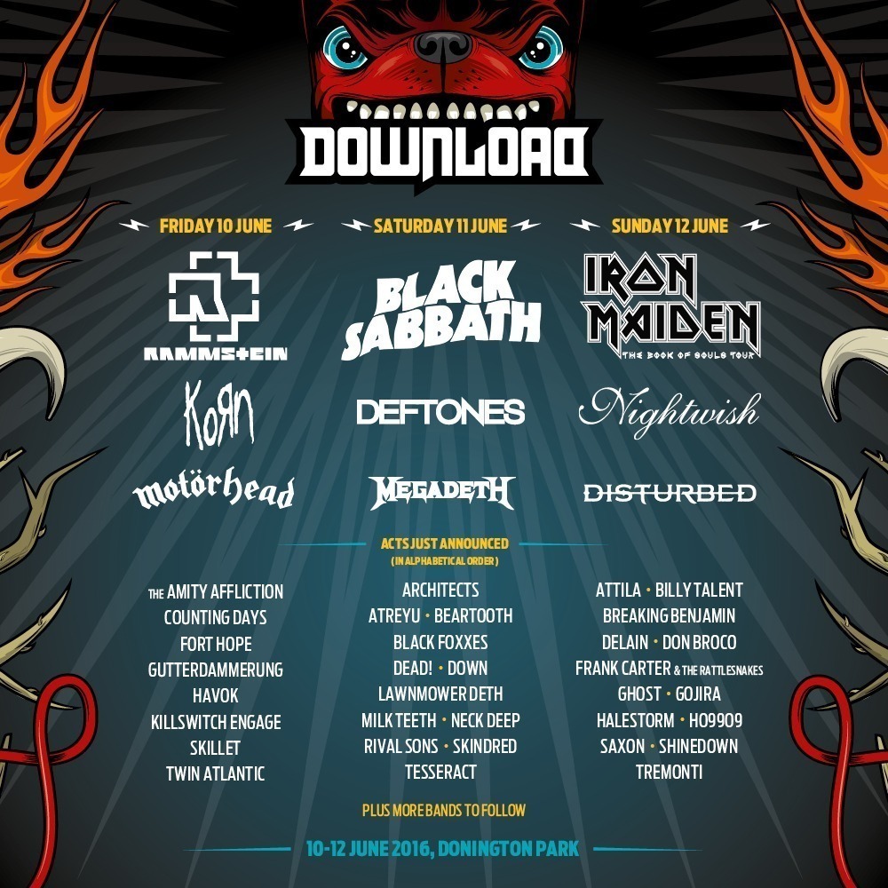 download festival lineup 2016 festivais 2016