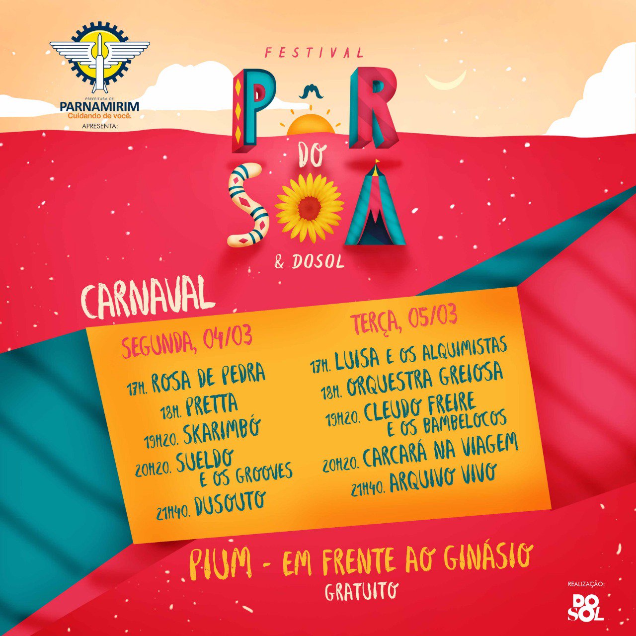 lineup dosol carnaval