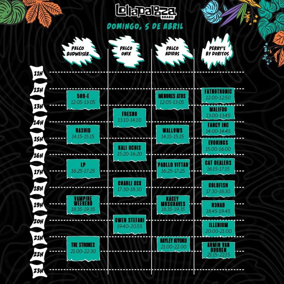 horários do lolla 2020