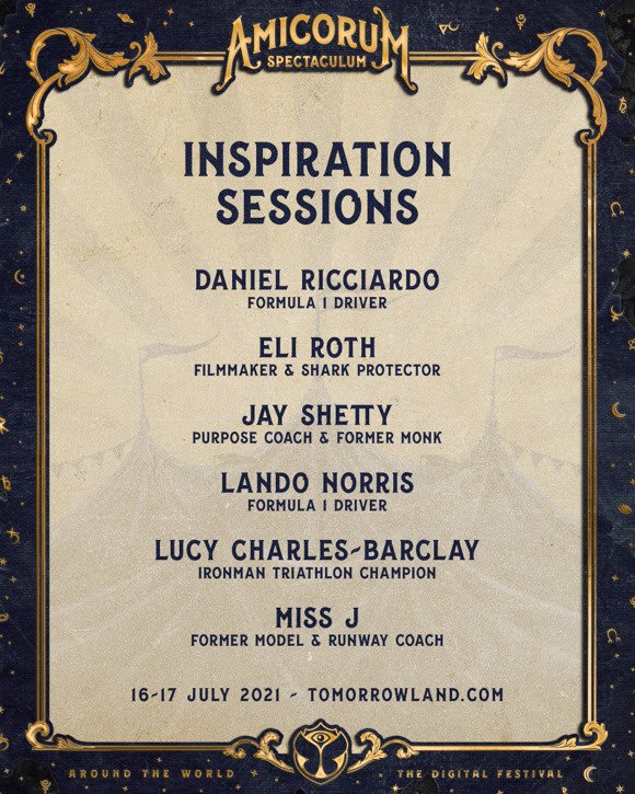tomorrowland around the wolrd 2021 lineup das sessões de inspiração