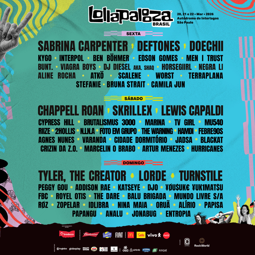 line up lollapalooza brasil 2026 por dia