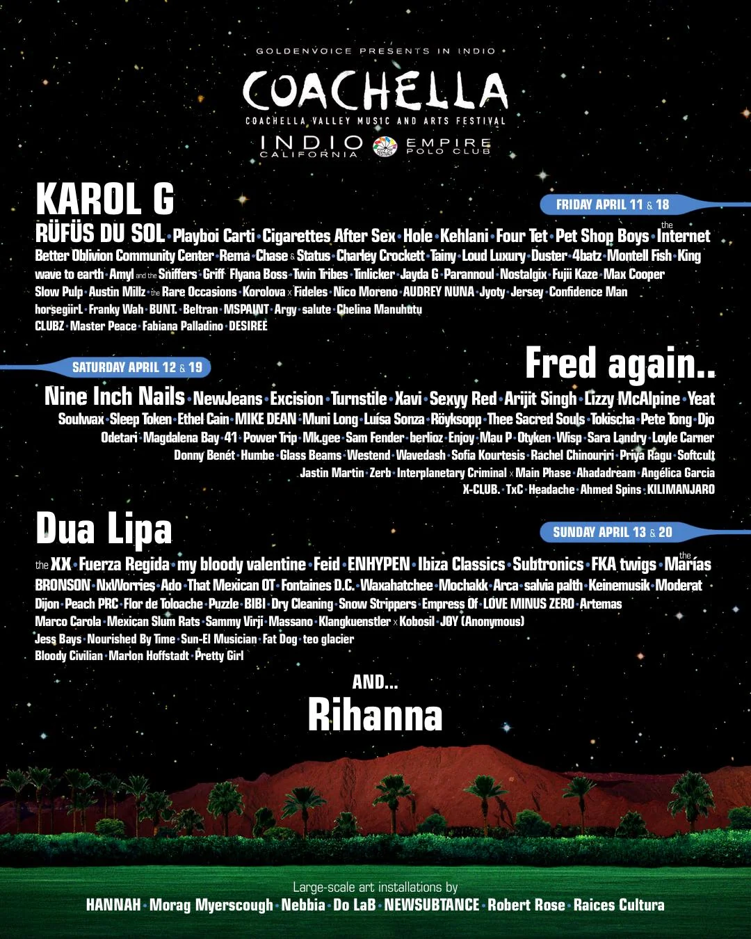 coachella 2025 line up falso