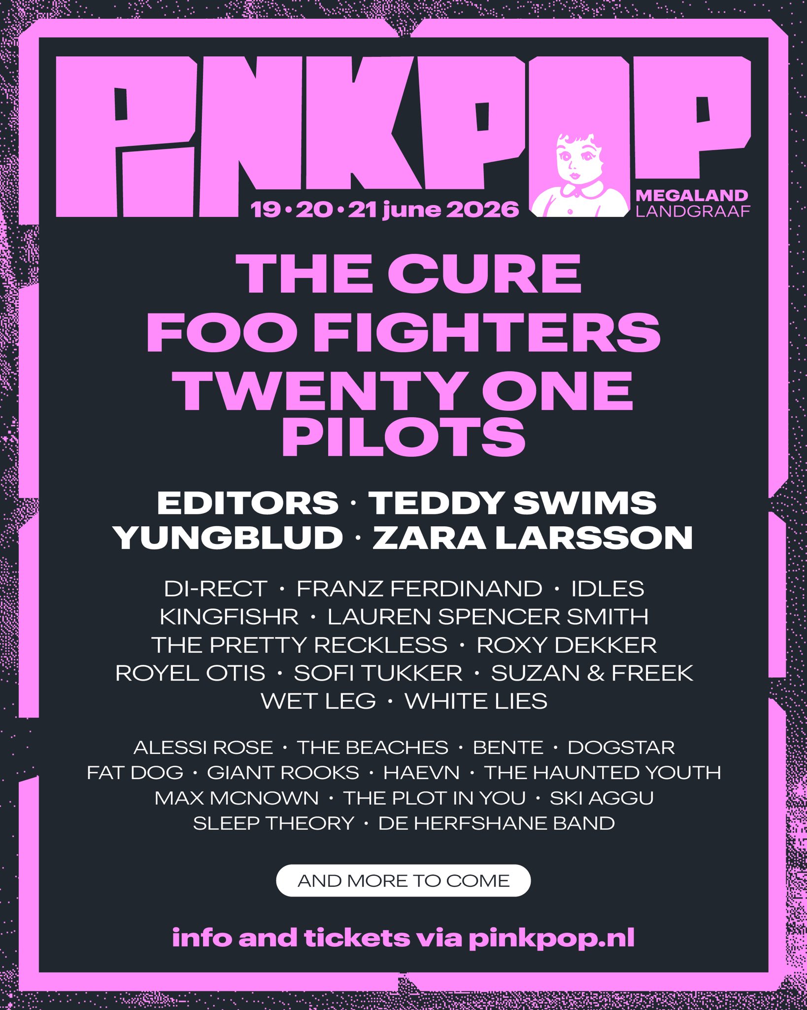 line up pinkpop 2026