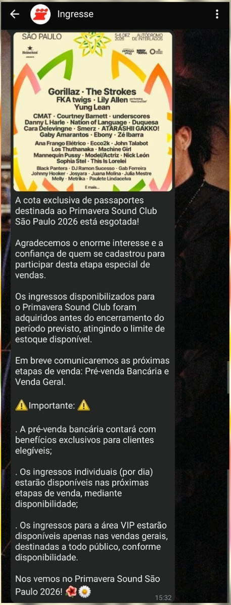 ingressos do primavera sound 2026