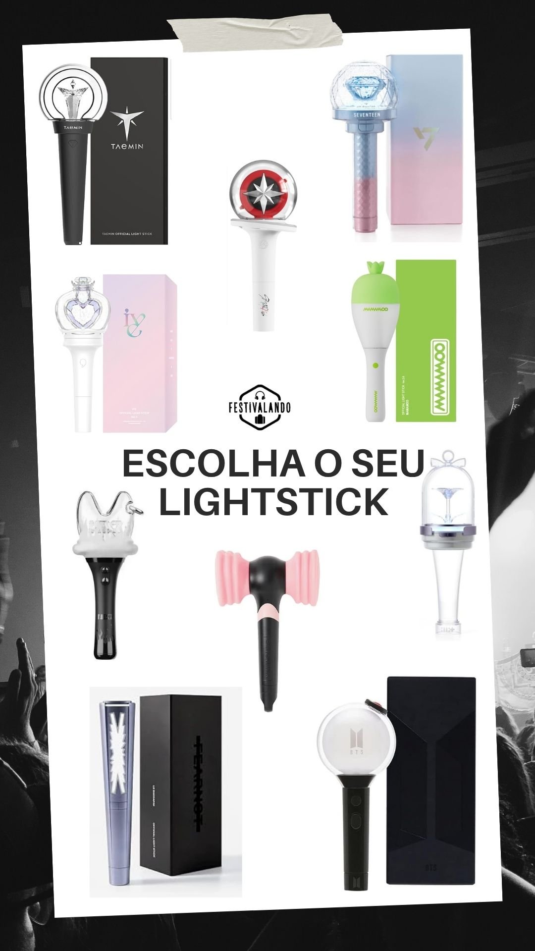 seleção de lightsticks