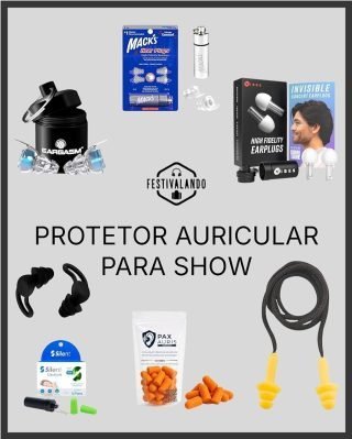seleção de protetores auriculares para show e festivais