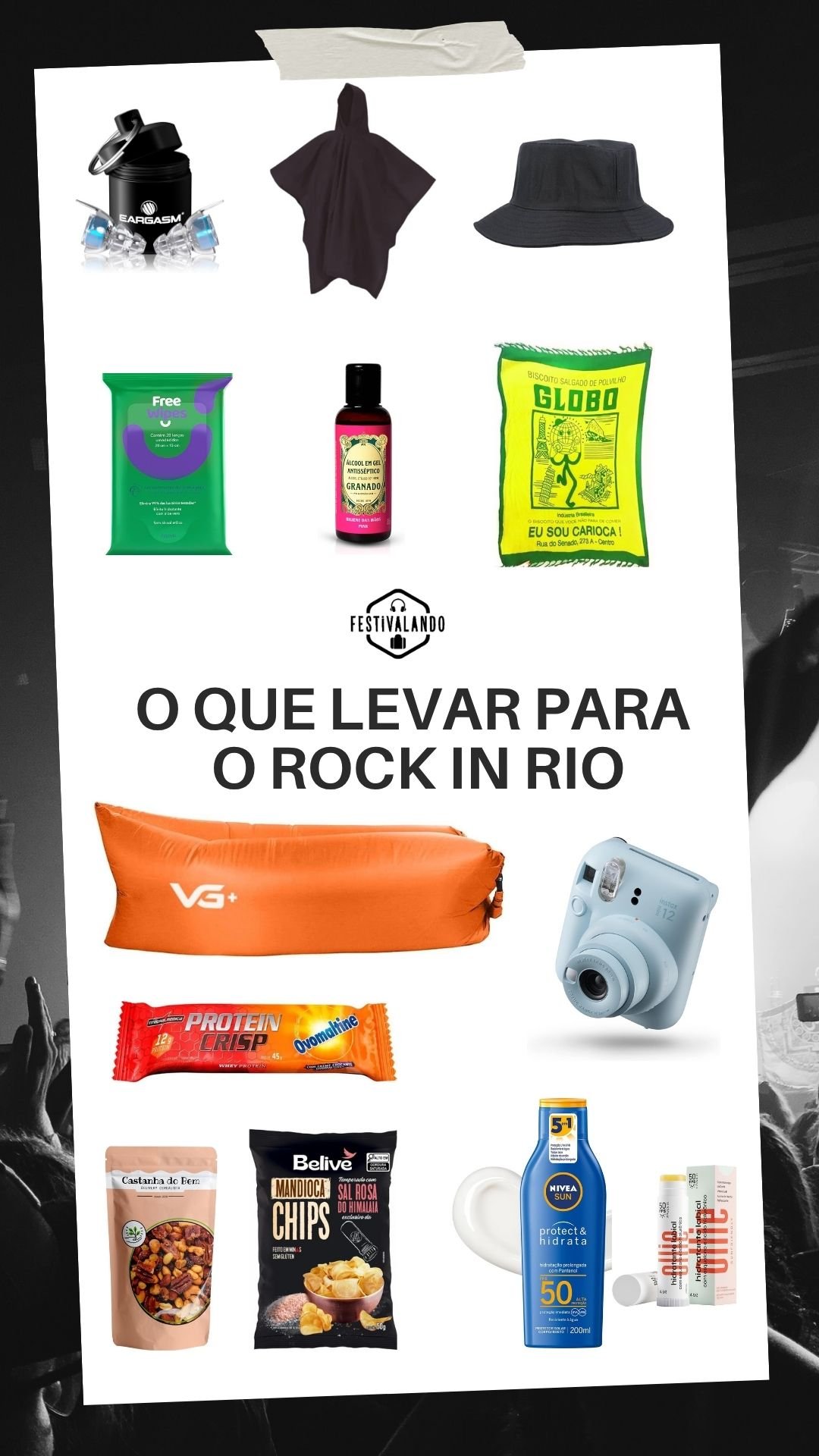 o que levar para o rock in rio
