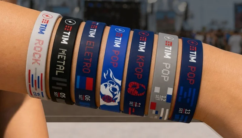 pulseira de silicone tim