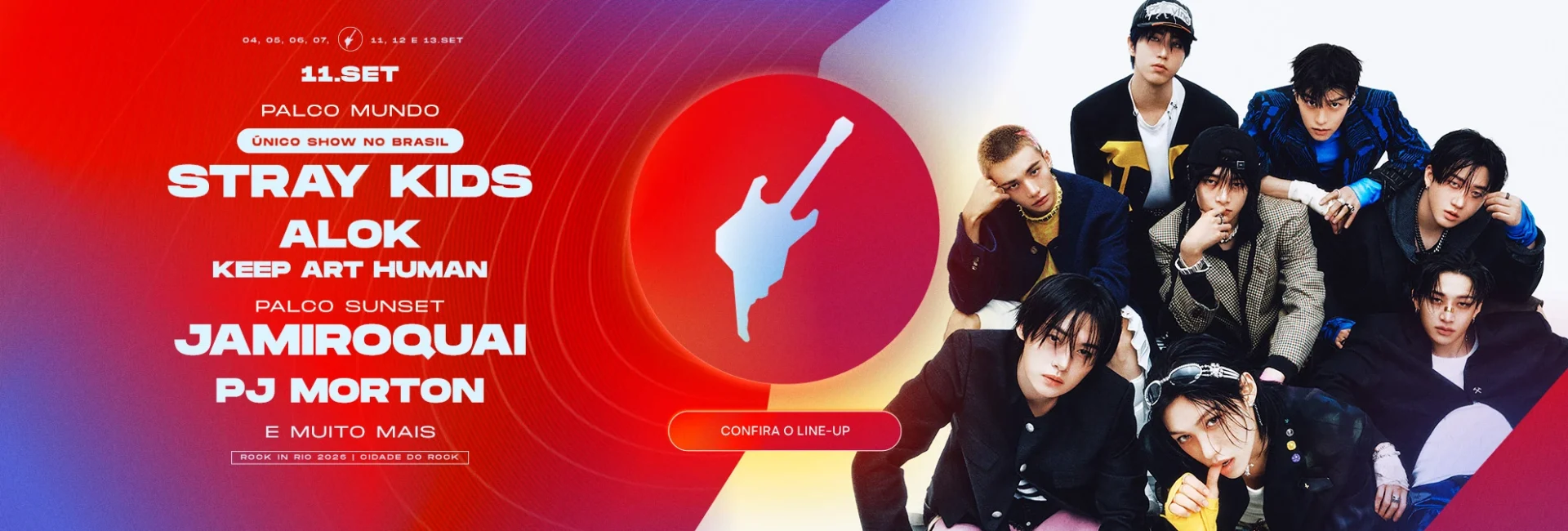 horários rock in rio 2026 11 de setembro stray kids