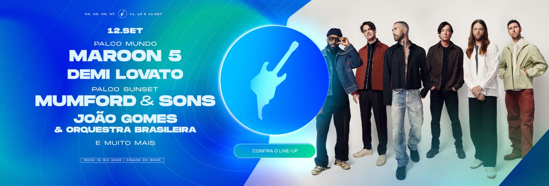 horarios rock in rio 2026 12 de setembro maroon 5