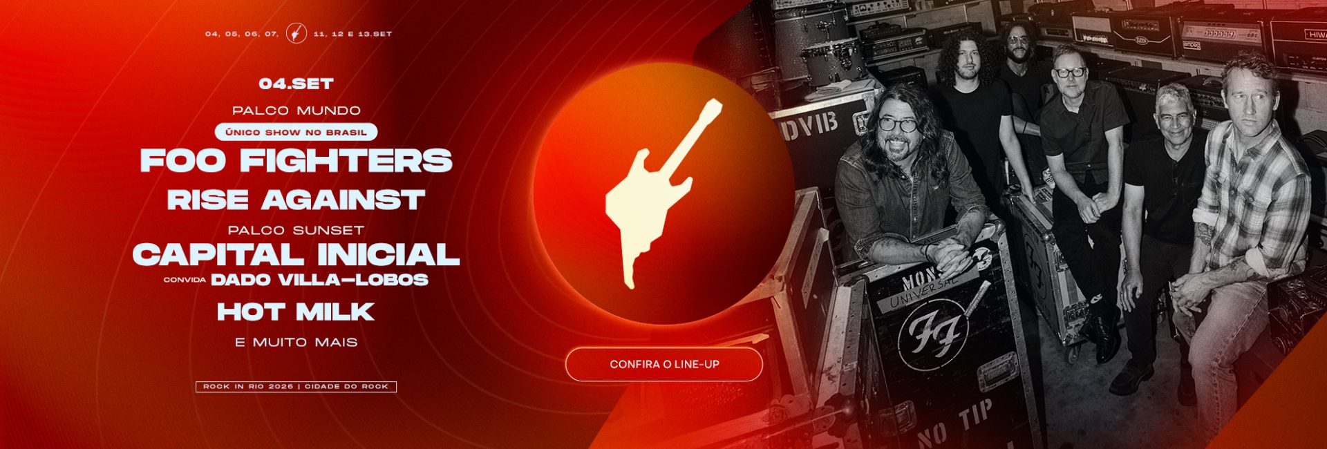 horários rock in rio 2026 4 de setembro foo fighters